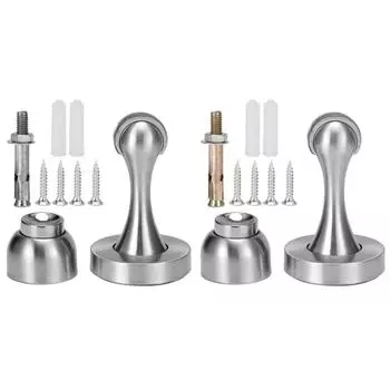 2 комплекта из нержавеющей стали, прочный магнитный дверной упор, напольный настенный присоска, дверной упор, фурнитура