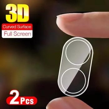 2 комплекта изогнутого закаленного стекла для iPhone 16 ProMax Pro Plus 15 14 13 Mini 12 задняя крышка объектива камеры iPhone 16 ProMax