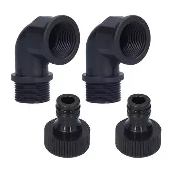 2 комплекта коленчатых соединителей, адаптер для шланга с ниппельным соединителем для сада, улицы(G1 Направленный