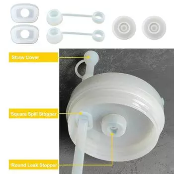 2 комплекта, компактный универсальный пыленепроницаемый прозрачный автомобильный стакан с соломенным наконечником, топпер, хозяйственные принадлежности, крышка для чашки