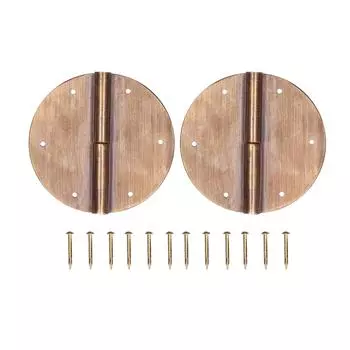 2 комплекта круглых латунных петель, китайские антикварные петли, фурнитура для мебели 6 см