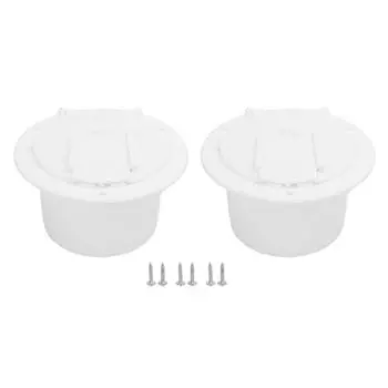 2 комплекта люка для электрического кабеля автофургона с защелкивающейся крышкой, легко раздвигающейся дверцей, круглой вилкой для кабеля питания, люком для хранения