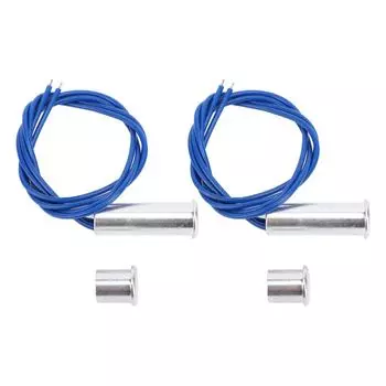 2 комплекта магнитных герконовых переключателей из алюминиевого сплава AC220V NC для поверхностного монтажа проводной датчик двери окна для дома