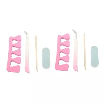 2 комплекта маникюрных инструментов для удаления омертвевшей кожи, пинцет из нержавеющей стали, разделитель пальцев, палочка для песка, гвоздь A