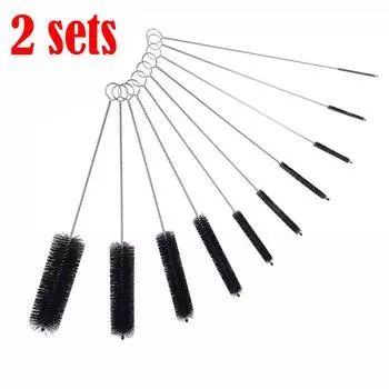 2 комплекта нейлоновых щеток для чистки, щетки для чистки бутылочек, щетка для молочного шланга, щетка для шланга чёрный