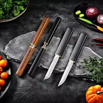 2 комплекта, пластиковая ручка, нож для фруктов из нержавеющей стали, нож с двойным лезвием для обвалки, нож для мяса, нож для разделки мясника