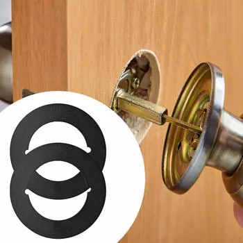 2 комплекта пластин для дверных ручек, для ремонта замка, внешний диаметр 3-1/2 , отверстие чёрный