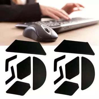 2 комплекта PTFE беспроводных игровых ковриков для мыши, сменные коньки для Logitech G900 чёрный