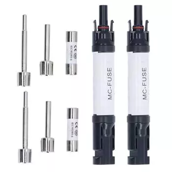 2 комплекта разъемов для солнечных батарей, комплект из IP68, водонепроницаемый, анти-УФ, 1000 В, встроенный предохранитель для солнечных батарей