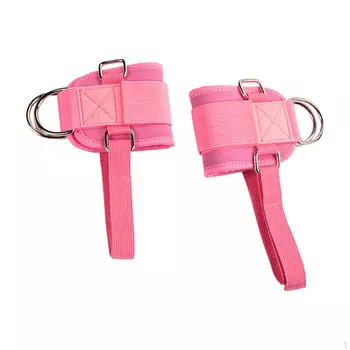 2 комплекта ремней для лодыжек для тренировки ягодичных мышц на кабельных тренажерах розовый
