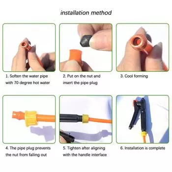 2 комплекта сельскохозяйственных опрыскивателей, соединитель водопроводной трубы, гайка для соединения распылительной трубы