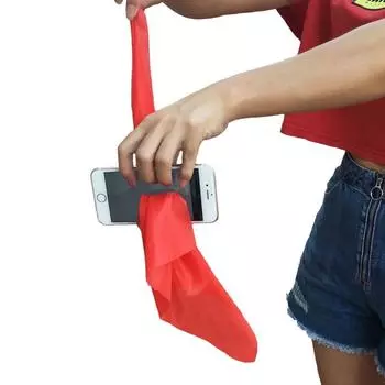 2 комплекта шелковых шарфов в мобильном телефоне Волшебный реквизит Веселые выступления с близкого расстояния Легкая интерактивная программа Вечерние представления Игры для семейных вечеринок 2set красный