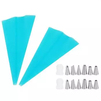 2 комплекта силиконовой глазури, крема, кондитерского мешка, насадка из нержавеющей стали, кухонные принадлежности «сделай сам»
