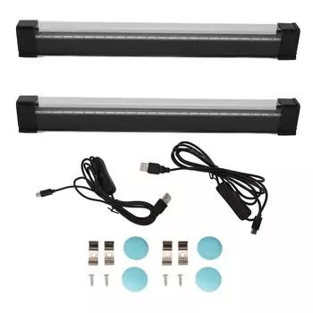 2 комплекта светодиодных черных световых панелей с вилкой и выключателем 380-400 нм USB-блок питания для покраски постеров