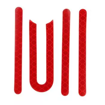 - 2 комплекта светоотражающих наклеек из ПВХ для электросамоката M365 красного цвета