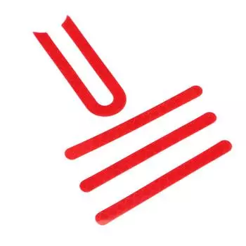 - 2 комплекта светоотражающих наклеек из ПВХ для электросамоката M365 красного цвета