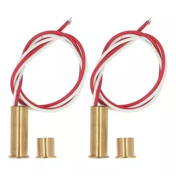 2 комплекта утопленных магнитных переключателей DC12 до 24 В латунный NC проводной дверной датчик оконный герконовый переключатель для сигнализации