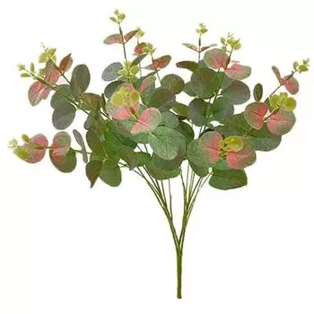 2 комплекта вазы для фермерского дома, свадебного домашнего декора, искусственные ветки эвкалипта, искусственные листья эвкалипта, стебли высотой 46 см с 64 листьями золотой