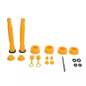 2 комплекта запасных носиков газовых баллонов, гибкий шланг с защитой от разлива, вентиляционная крышка и набор насадок для 1, 2, 5, 10 галлонов