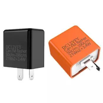 2-контактный светодиодный мигающий реле 12 В с регулируемой частотой поворотники мигающие индикаторные реле для мотоциклов аксессуары для производительности оранжевый