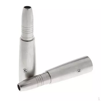 2 конвертера-адаптера XLR 3-контактный штекер на 1/4 6,35 мм гнездо аудиокабель серебристый