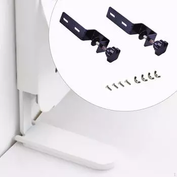 2 кронштейна для настольной перфорированной доски, держатели, напольный держатель, регулируемые фиксирующие зажимы чёрный