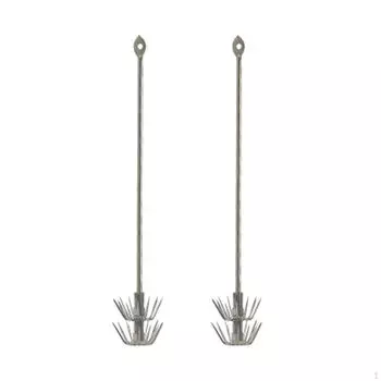 2 крючка для ловли кальмаров для морской рыбалки, прочные и простые в соединении, легкие 9cm