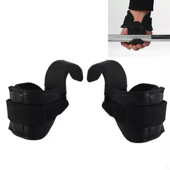 2 крючка для поднятия тяжестей, ремни на запястьях, поддержка тяжелой атлетики для фитнеса, перекладины