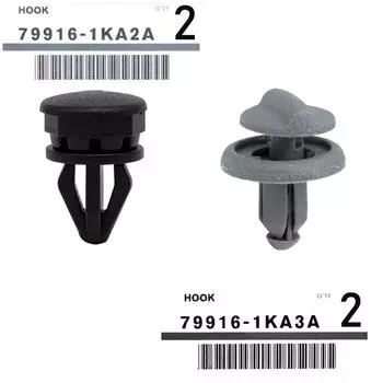 2 крючка для полки для посылок для Nissan Juke F15 Infiniti ESQ 2010-2015, застежка на заднюю кнопку загрузки, кронштейны для багажа, зажимы, сменные зажимы 79916-1KA3A