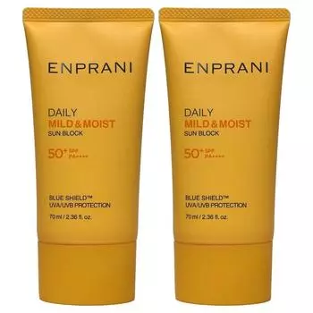 2 куска) Enprani Ежедневный солнцезащитный крем 70 мл (SPF50 + PA ++++), 70мл, 2 набора