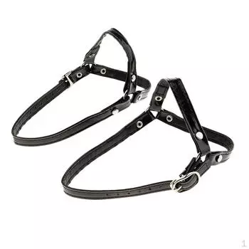 2 куска. Женский съемный вариант, лакированный черный, как описано.