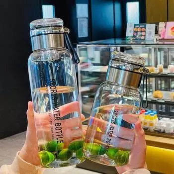 2 л стеклянная бутылка для воды с ремешком спортивная бутылка для воды для путешествий на открытом воздухе портативная герметичная бутылка для воды из нержавеющей стали 1PC