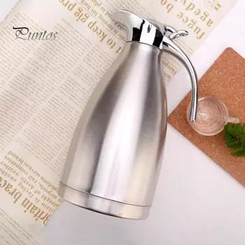 2 л термос из нержавеющей стали, кувшин с двойной изоляцией, для чая, кофе, горячей воды, чайник с защитой от капель, для домашнего бара на открытом воздухе 2L