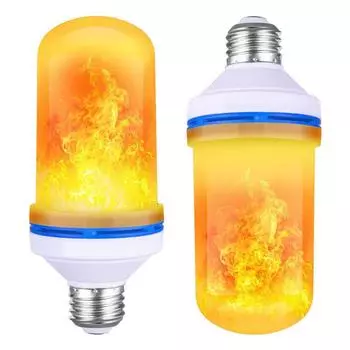 2 LED lamps with dynamic flame simulation, Christmas atmosphere lamps, bar and karaoke lamps