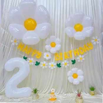 2-летний день рождения украшение на день рождения украшение на день рождения воздушный шар цветок украшение на день рождения украшение для девочки,