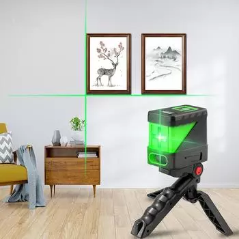 2-линейный лазерный уровень Самовыравнивающиеся зеленые лучи Лазерная горизонтальная и вертикальная перекрестная линия Set A красный