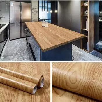 2 м/3 м древесное зерно, домашний декор, мебель, водостойкая виниловая наклейка на стену, самоклеющиеся ПВХ обои, наклейка на дверь кухонного шкафа 20cm x 2m