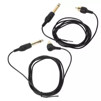 2 м/6,6 футов тонкий чистый медный шнур RCA для татуировки, кабель TPE, позолоченный для татуировки, шнур питания, ручка для татуировки, источник питания RCA bend head