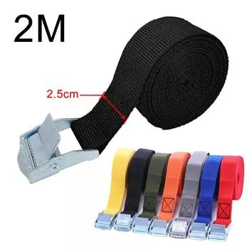 2 м грузовые ремни с пряжкой, привязной ремень для мотоцикла, автомобиля, велосипеда, металлический буксировочный трос, прочный фиксирующий ремень с храповым механизмом для сумки для багажа