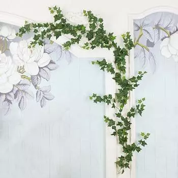 2 м искусственное растение лоза настенное моделирование зеленая лиана домашнее украшение 1