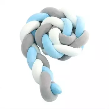 2 м мягкий узел для детской кровати, плетеные бамперы, защита для кроватки, подушка для младенцев, плетеный узел на бампере, подушка, плюшевая подушка ручной работы, декор