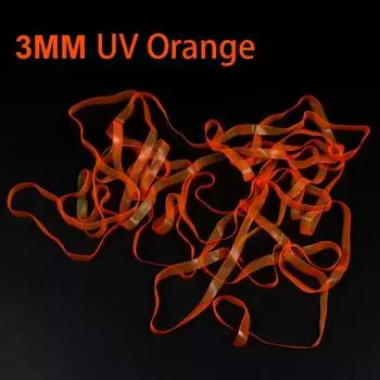 2 м/пакет, 3 мм, эластичная лента-подложка для нимфы, красная, оранжевая, желтая, зеленая, флуоресцентная 3mm*2m