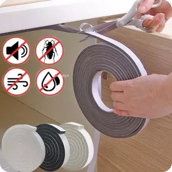 2 м полиуретановая губчатая пена уплотнительная лента клейкая анти-столкновения звукоизоляционная герметизирующая прокладка для дверей окон мебели защита