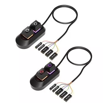 2 м RGB освещение, настольный компьютерный переключатель, материнская плата ПК, внешняя кнопка запуска, удлинительный кабель, кабели питания для корпуса ПК A