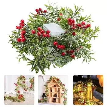 2 м рождественские красные фруктовые светодиодные гирлянды, рождественские светильники для домашнего декора, украшения для детской комнаты, скандинавский стиль INS, световые гирлянды