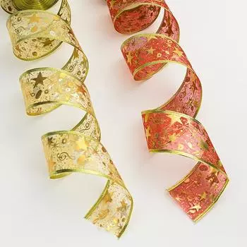 2 м/рулон 50 мм блестящая сетчатая лента рождественская золотая серебряная подарочная упаковочная лента лента для поделок свадебное рождественское украшение 2m