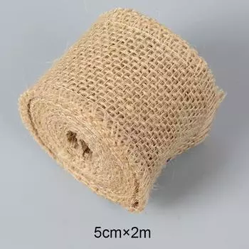 2 м/рулон ретро натуральные джутовые мешковины ленты DIY бант фестиваль подарочная упаковка лента для дня рождения вечеринка Рождество свадьба украшения 2m