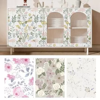 2 м/рулон водостойкие цветочные обои ПВХ ремонт стикер стены украшение дома самоклеющиеся