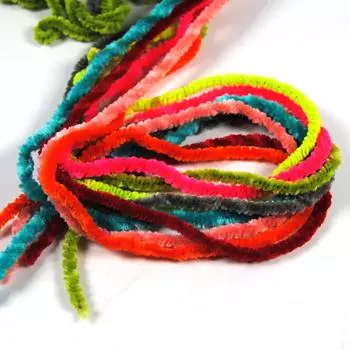 2 м шерстяной червь для рыбалки нахлыстом, стример для мушек, синель толщиной 3 мм ~ 5 мм, оливковый, белый, розовый, зеленый, красный, коричневый и т. д. 1bag зелёный