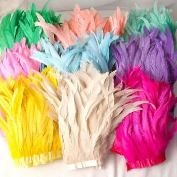 2 м/шт. ткань с хвостом петуха, край ткани с куриным пером, полоска ткани для выступлений, одежда, юбка, ткань, пояс, шаль, украшение из перьев, аксессуары для одежды светло-зеленый